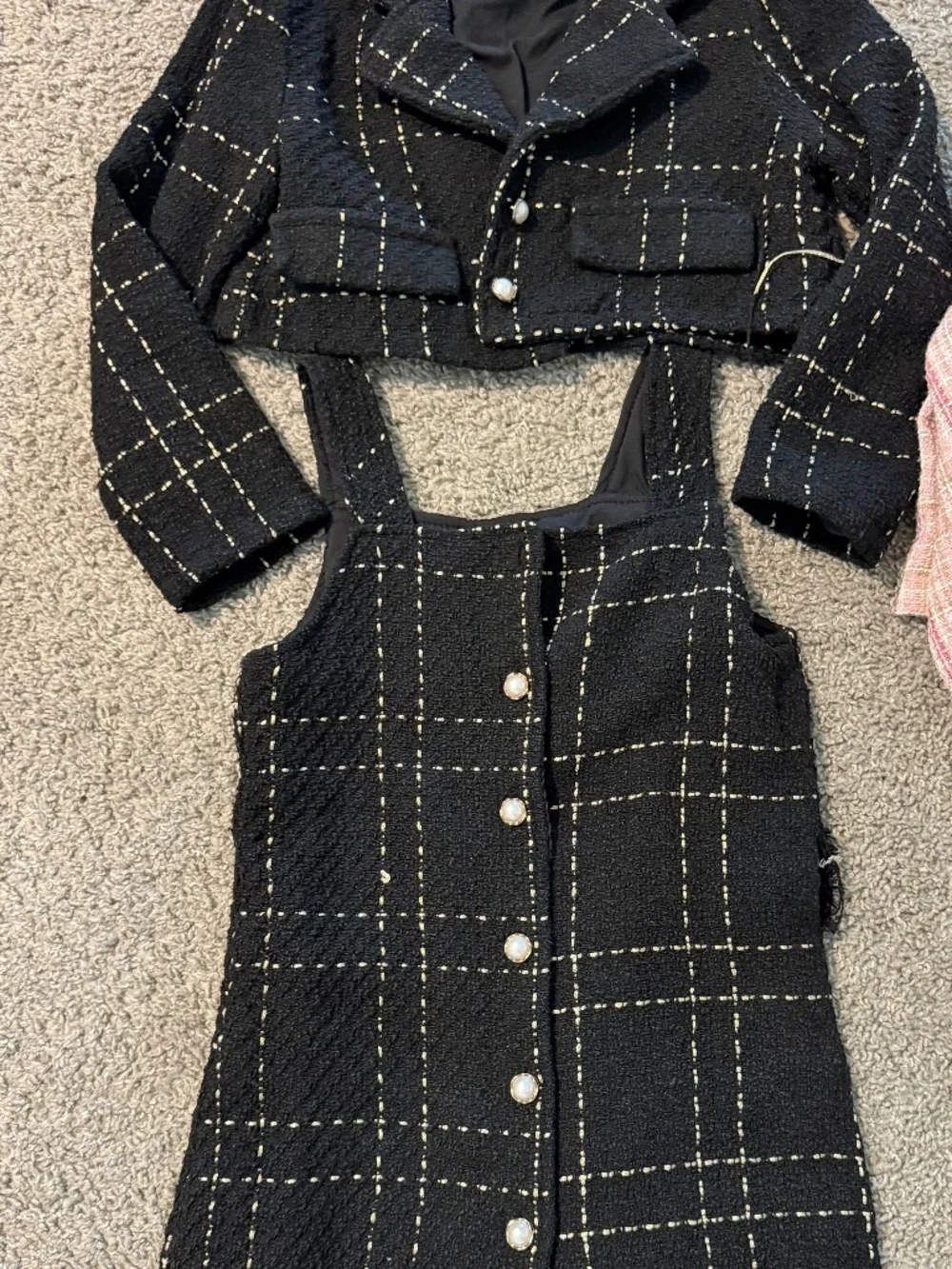 Black Tweed outfit set (8Y)
